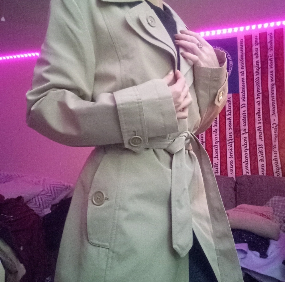 London Fog cream trench coat